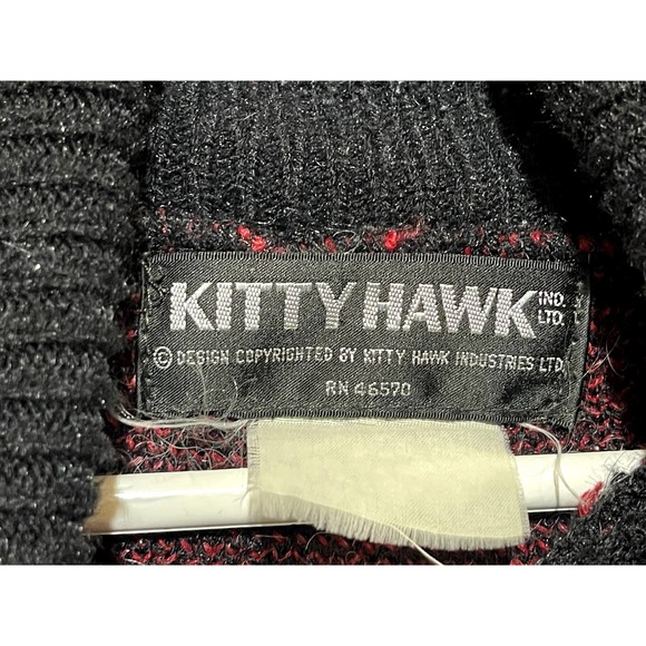 Vintage Kitty Hawk Wool Mock Neck Sweater Rose and Ribbons - Picture 3 of 3